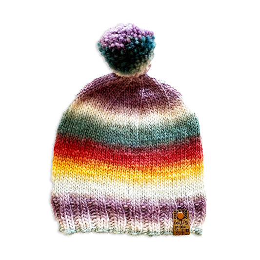 watercolors | hand knit hat