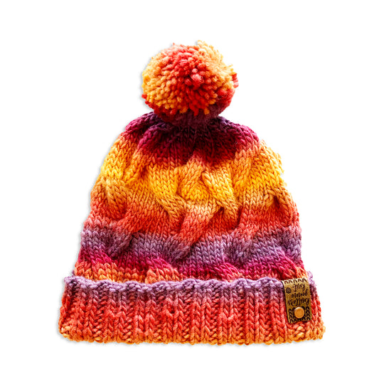 flames | hand knit hat