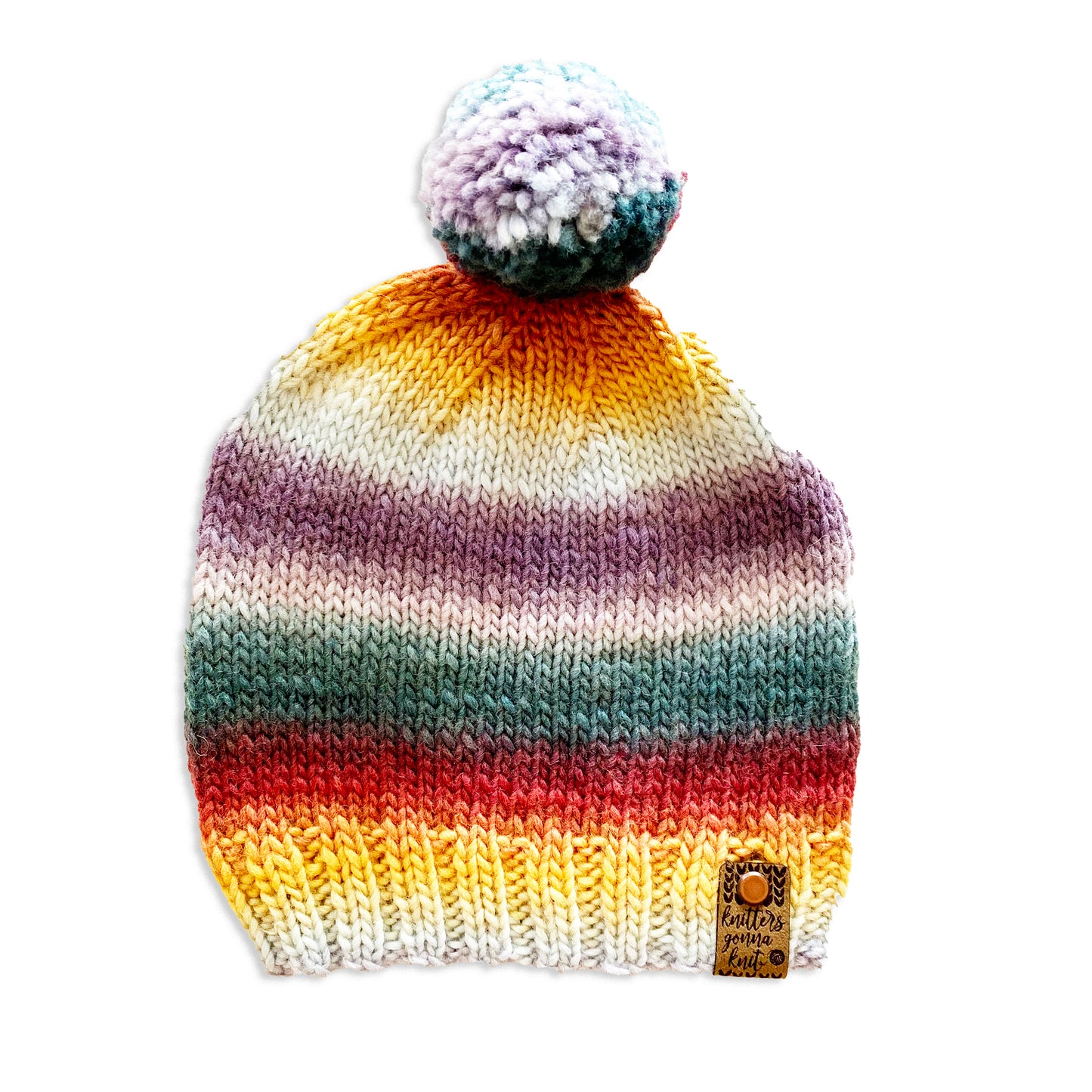 watercolors | hand knit hat